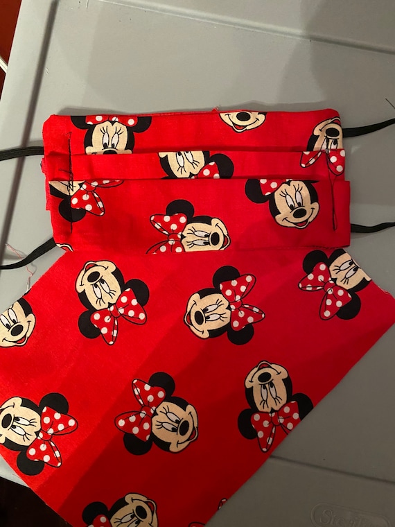 New Handmade Face Mask Disney Minnie Mouse Double | Etsy