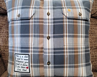 Handmade Memory Pillow from Loved One's Shirt