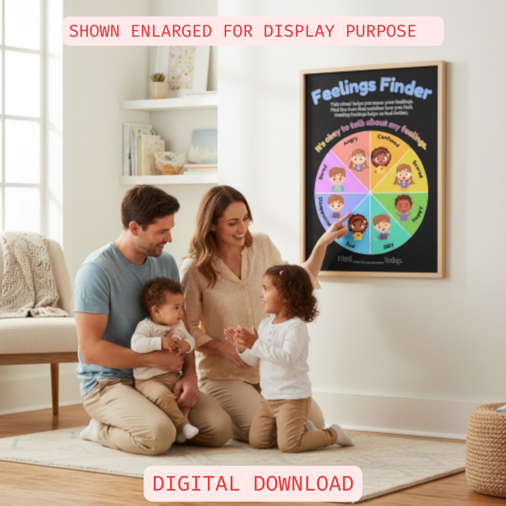 Feelings Finder | Kids Emotions Wheel Printable | Emotional Regulation ...