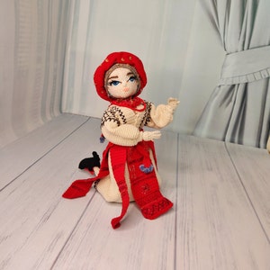 Ukrainian girl doll in authentic Ukrainian clothes, Ukrainian collectible doll
