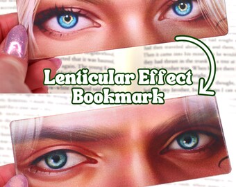 Rowan and Aelin Eyes Lenticular Bookmark | Throne of Glass Inspired Bookmark | Reading and Books | Book Accessories