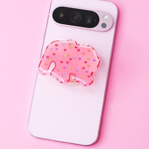 Frosted Animal Cookie Phone Grip | Whimsical and Unique Phone Grips