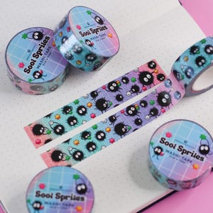 Soot Washi Tape | Washi Tape | Cute Whimsical Washi Tape | Scrapbooking and Journaling | Bullet Journaling
