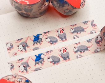 Opossum Washi Tape: Whimsical Scrapbooking Tape