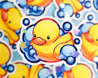 ラバーダッキーステッカー | ホログラフィック防水ビニールデカール