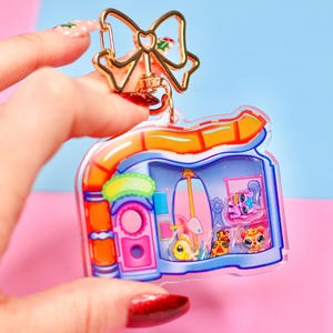 リトルペットショップのおもちゃをモチーフにしたシェイカーキーチェーン | キーチェーンチャーム | LPS | シェイカーキーチェーン
