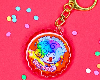 Social Gathering Survivor Keychain | Funny Acrylic Charm