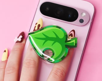 ACNH Leaf MagSafe Phone Grip | Video Game Phone Grip