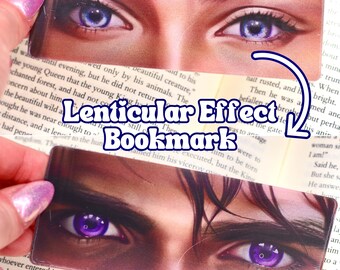 Rhysand and Feyre Eyes Lenticular Bookmark | ACOTAR Inspired Bookmark | Reading and Books | Book Accessories