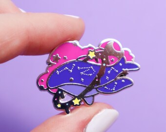 Space Whale Hard Enamel Pin | Whimsical and Decorative Pin