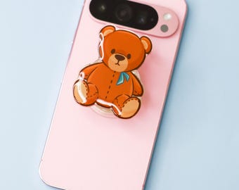 Teddy Bear Phone Grip | Whimsical and Unique Phone Grips