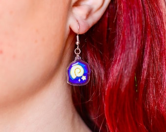 Fossil Earrings | Dangle Hypoallergenic Earrings | Video Game themed earrings