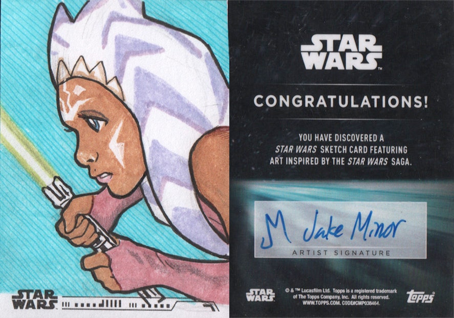 Ahsoka Star Wars Licensed Sketch Card Topps - Etsy Ahsoka Star Wars Licensed Sketch Card Topps - Etsy