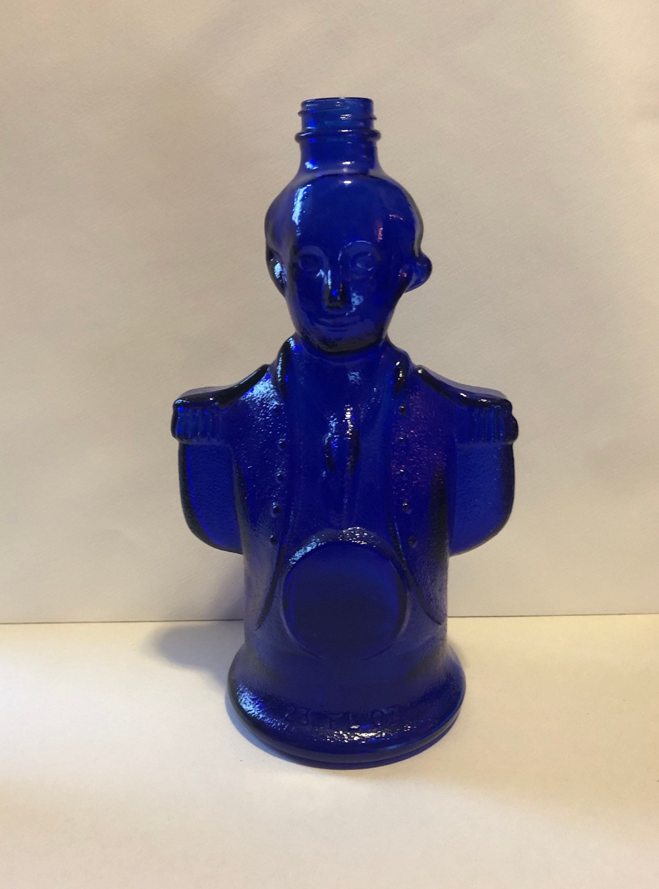 Cobalt Blue Vintage Liquor Bottle Etsy