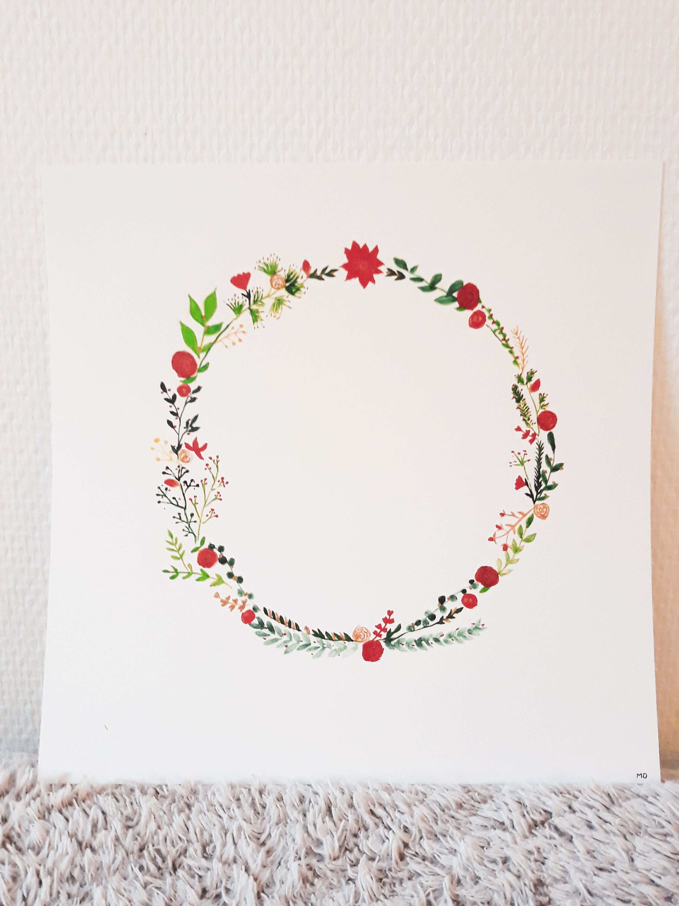 Illustration Couronne de Noël