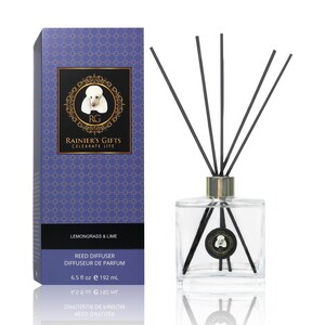 Rainier’s Gifts Reed Diffuser – Lemongrass & Lime – 6.5 fl oz (192 mL)