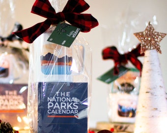 National Park Gift Set - National Park Holiday Gift Set - Camping Mug and Calendar Set with Holiday Gift Wrap