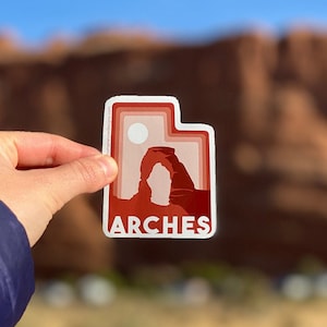 Arches National Park Sticker, Arches Sticker - Vinyl National Park Sticker, Die Cut