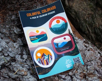 Colorado Sticker Pack - 4 Mini Colorado Stickers for 10