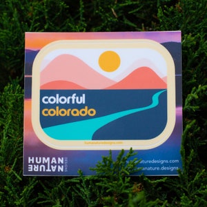 Colorful Colorado Sticker - Vinyl Colorado Sticker with Kiss Cut Backing