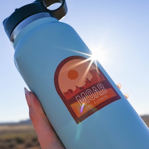 Moab Sticker, &quot;Life Elevated&quot; Utah Sticker - Kiss Cut