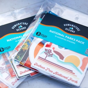 National Parks Sticker Pack - 10 Assorted National Park Stickers, Gift for National Parks Lovers