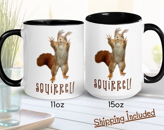 ADHD Squirrel Mug Ceramic Coffee Mug, Best Gift for Him Large Coffee Mug, our Top Selling Items for Roommate Gift, Bestie Sister in Law Gift