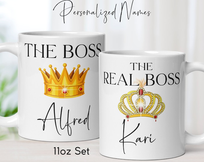 His and Hers Funny Coffee Mug, Cute Couples Gift, Customizable Mug, Married Gift for Couples, Couples Gift Ideas Mug Sets, Wedding Gift, BFF