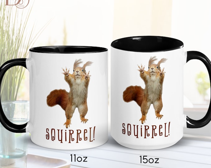ADHD Squirrel Mug Ceramic Coffee Mug, Best Gift for Him Large Coffee Mug, our Top Selling Items for Roommate Gift, Bestie Sister in Law Gift