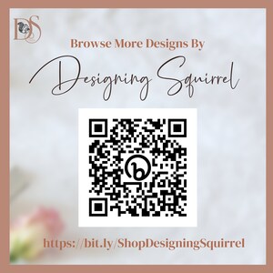 Browse more of my designs by clicking this QR code and going to my shop filled with so many more one of a kind designs.
