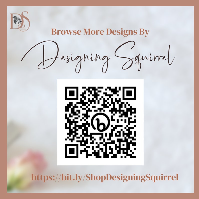 Browse more of my designs by clicking this QR code and going to my shop filled with so many more one of a kind designs.