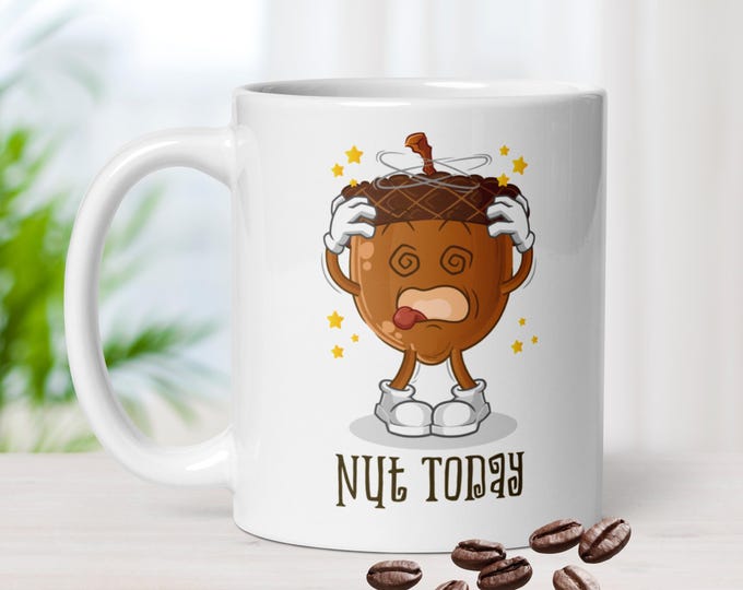 Neurodiversity Customizable Mug, Coffee Cup, Nut Today Funny Coffee Mug, Gift for Adult ADHD, Sister in Law, Ceramic Mug Handmade