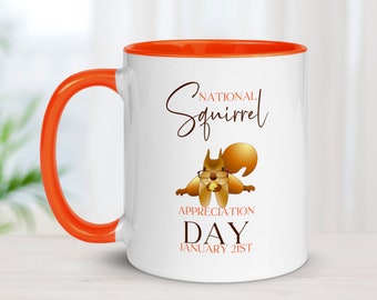 ADHD Squirrel Appreciation Day for Squirrel Lovers,Squirrel Whisperer Funny Coffee Mug Gifts for Friend,Cute Coffee Mug,Unique Gifts for BFF