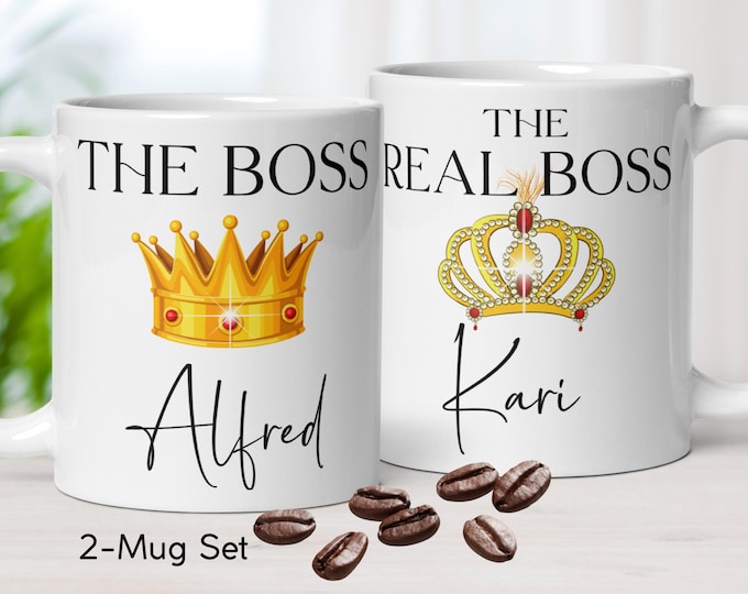 His and Hers Funny Coffee Mug, Cute Couples Gift, Customizable Mug, Married Gift for Couples, Couples Gift Ideas Mug Sets, Wedding Gift, BFF