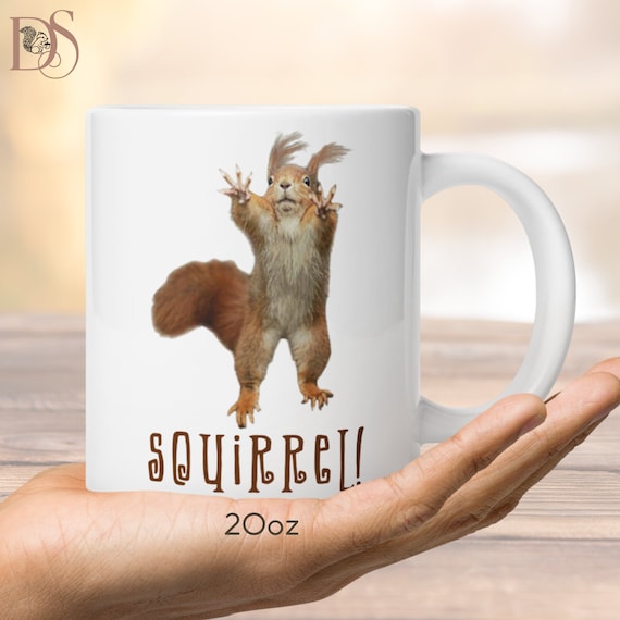 Adult ADHD Squirrel Coffee Mug, Squirrel Lover Bestfriend Gift, College Student Gift, Squirrel Girl Gifts, ADHD Awareness, Large Ceramic Mug