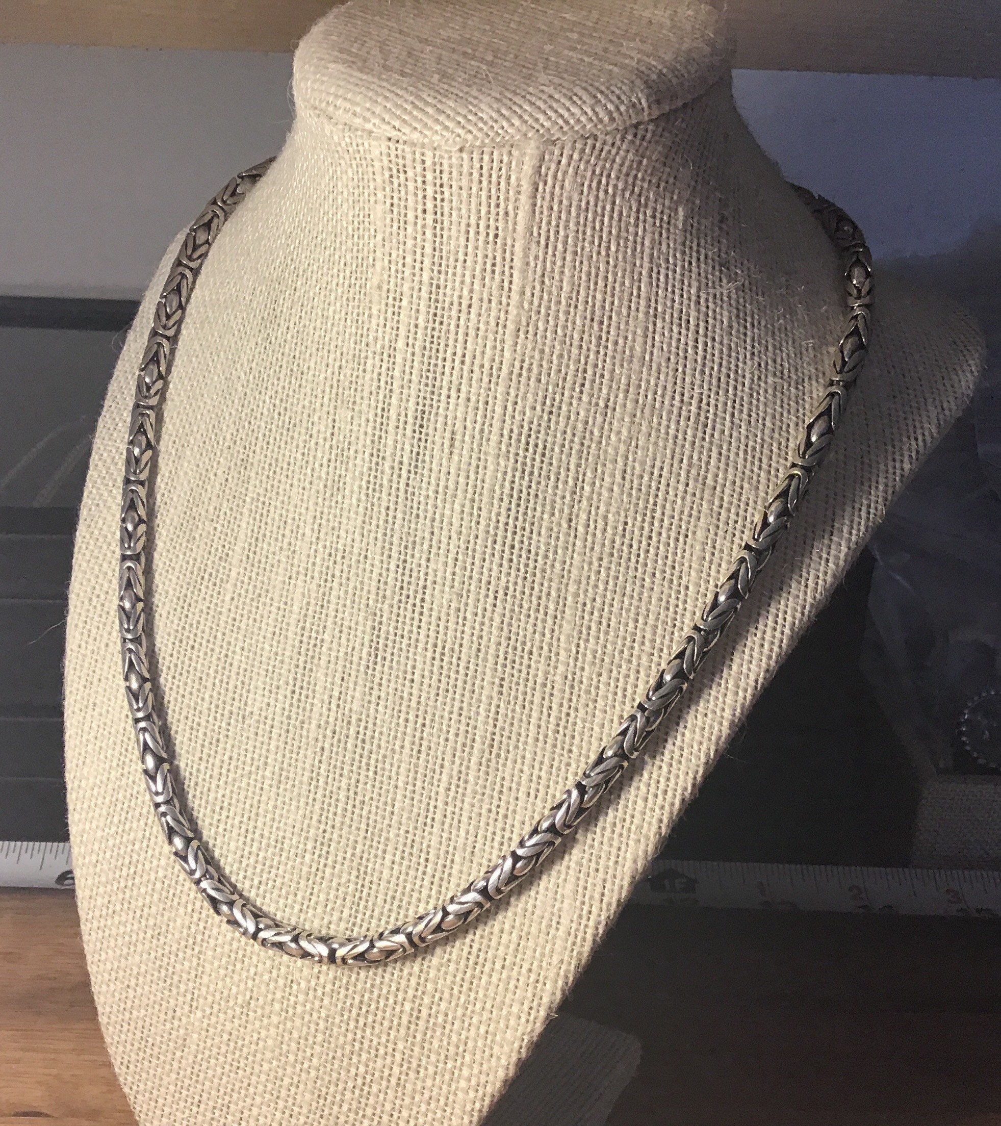 Silver Chain 20 inch by 3mm Etsy