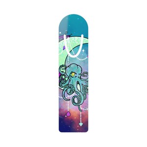 Galactic Octopus Bookmark, Metal Bookmark, Book Lover Gift, Nautical Decor, Reading Accessory