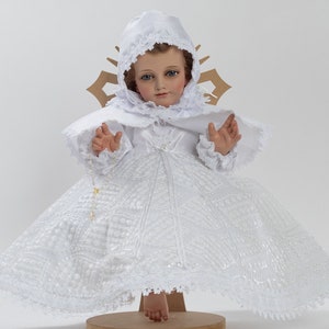 Trajecito Ropon Fino para Niño Dios con accesorios Incluidos/Baby Jesus Outfit