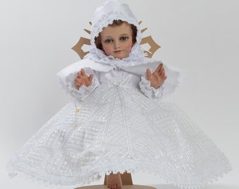 Trajecito Ropon Fino para Niño Dios con accesorios Incluidos/Baby Jesus Outfit
