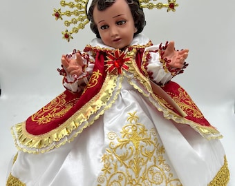 Trajecito de Nino dios Sagrado Corazon para Niño Dios con accesorios Incluidos/Baby Jesus Outfit