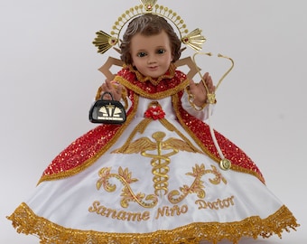 Trajecito de niño Doctorpara Niño Dios con accesorios Incluidos/Baby Jesus Outfit