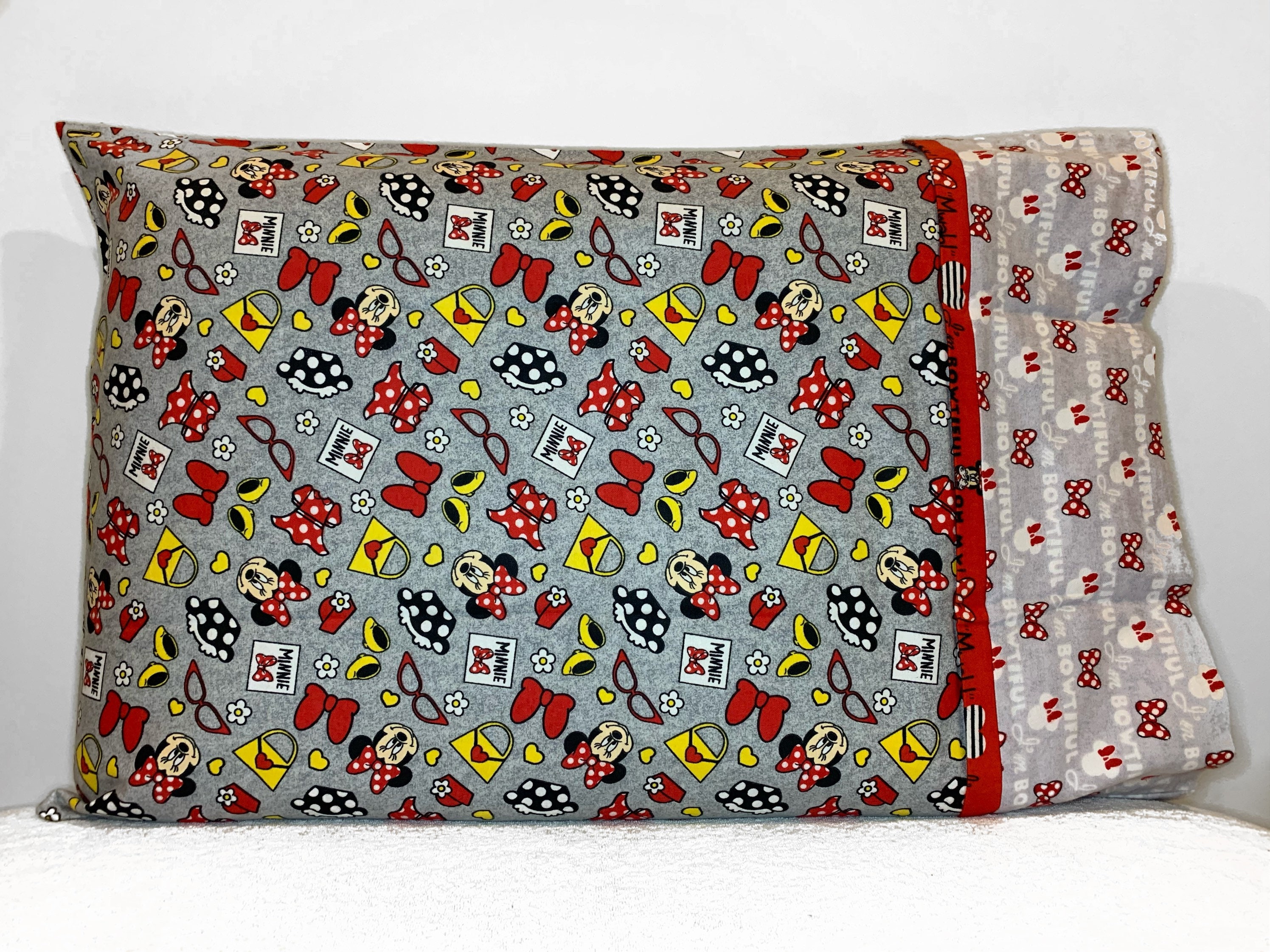 Pillow Case Novelty Minnie Themed Pattern With French Seam Etsy