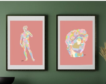 David of Michelangelo Print | David's Sculpture Wallart | Art Print