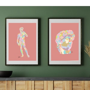 David of Michelangelo Print | David&#39;s Sculpture Wallart | Art Print