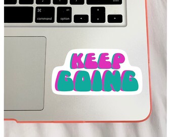 Continue indo adesivo | adesivo inspirador | etiqueta inspirada | Boas impressões adesivos de <br> Entrega Rápida? Frases positivas adesivos | adesivo para laptop |