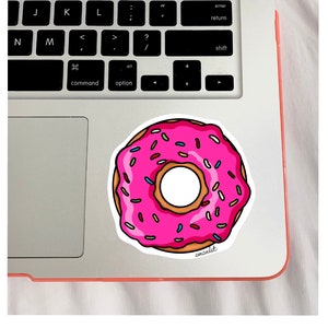Homer&#39;s Donut Sticker | Pink Donut | The Simpsons