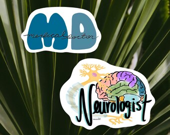 Pegatinas de especialidades médicas / Médico / Medicina / Neurología
