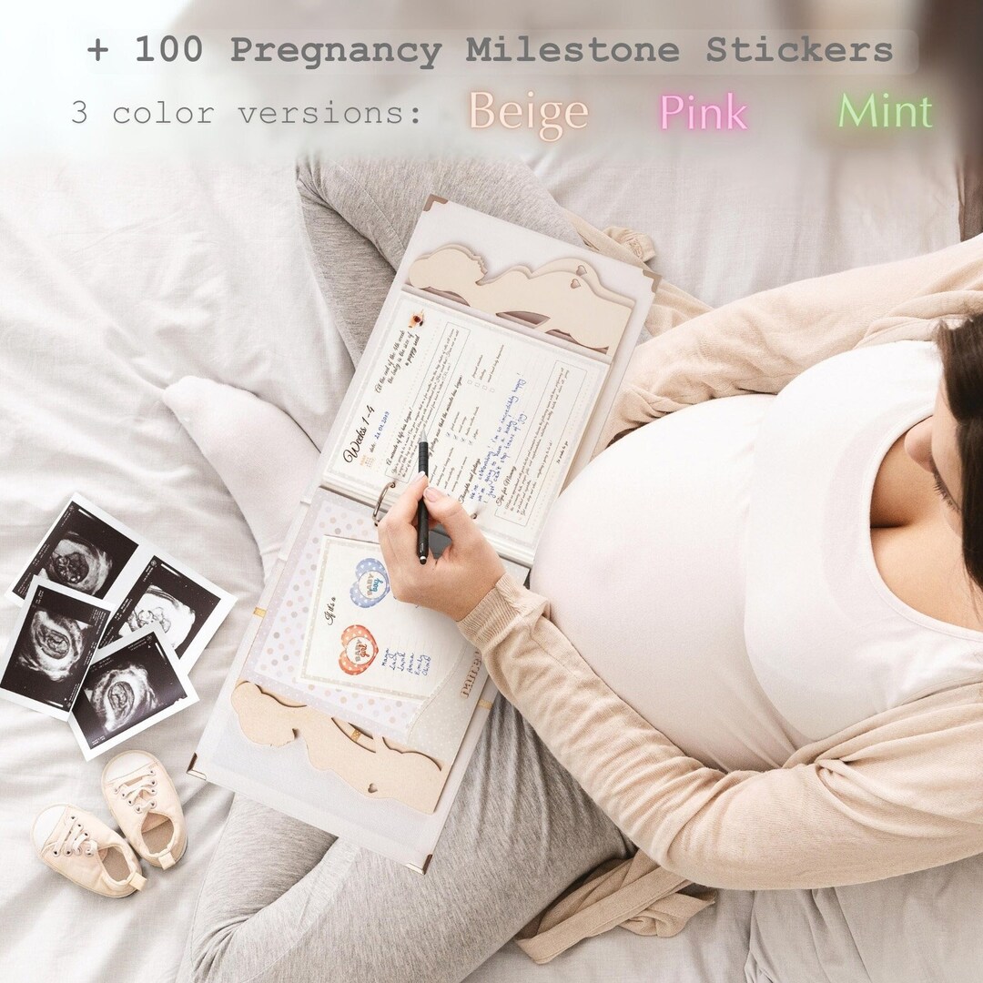 100 Handmade Personalized Pregnancy Journal & Photo Album, Pregnancy