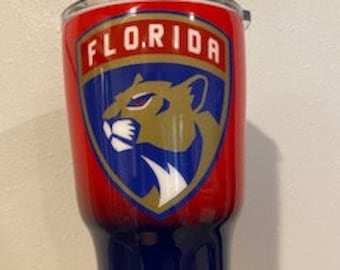 Florida Panther NHL Custom stainless steel cup tumbler yeti