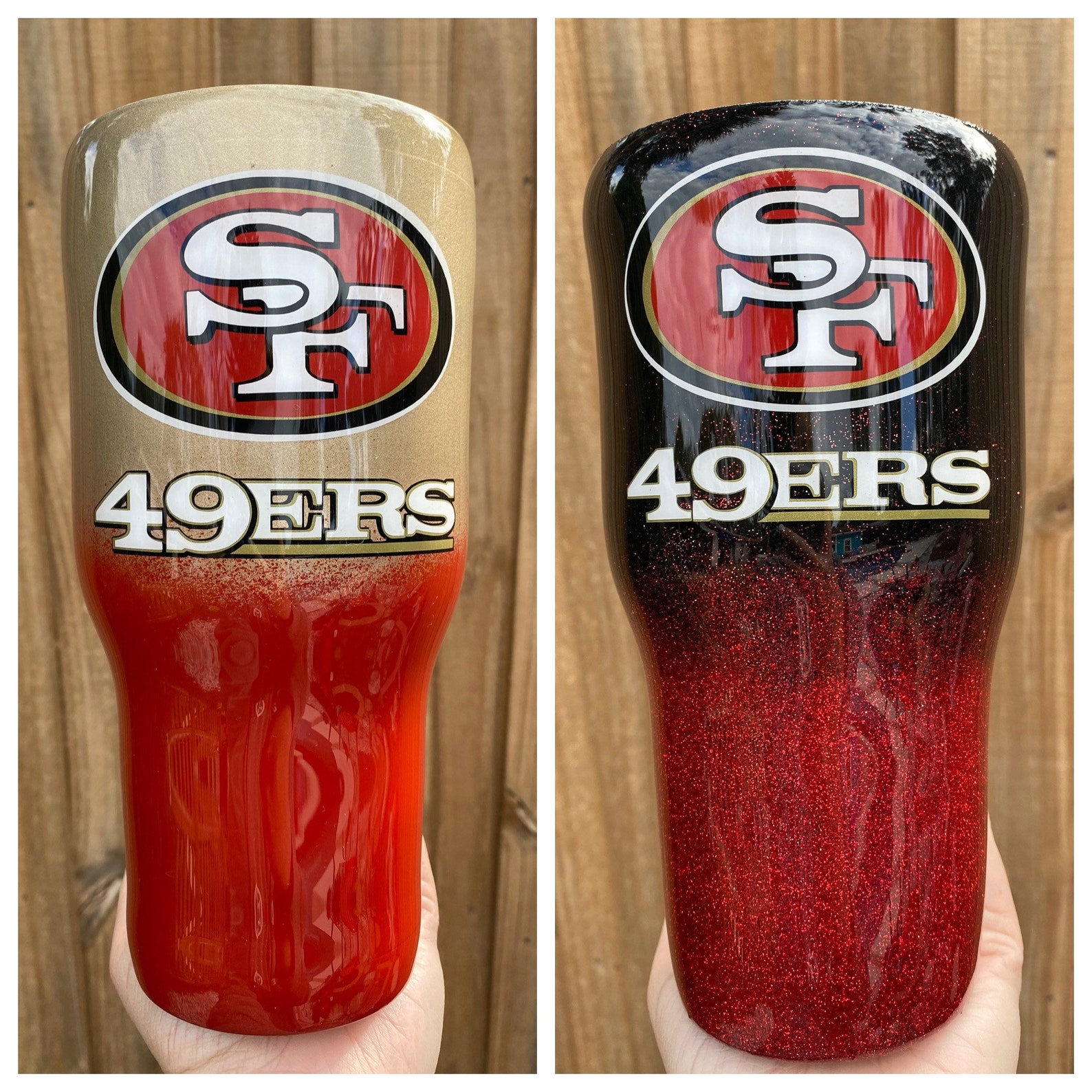 San Francisco 49ers NFL Custom Stainless Steel Cup Tumbler Etsy